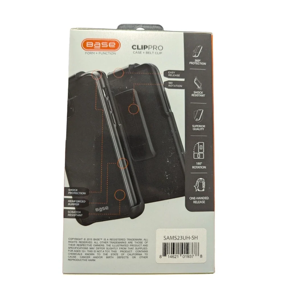 A3. Base ClipPro Case + Belt Clip For Samsung Galaxy S23 Ultra, N2 Impact Prot.